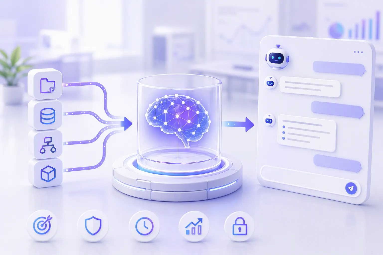 AI 自動化流程管理後台介面，顯示對話紀錄與自動化任務狀態